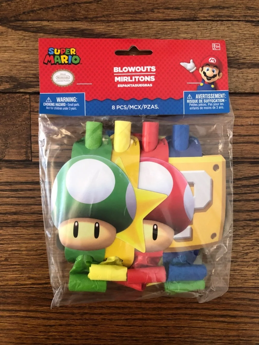 NWT Super Mario Birthday Party Items, 5 piece lot